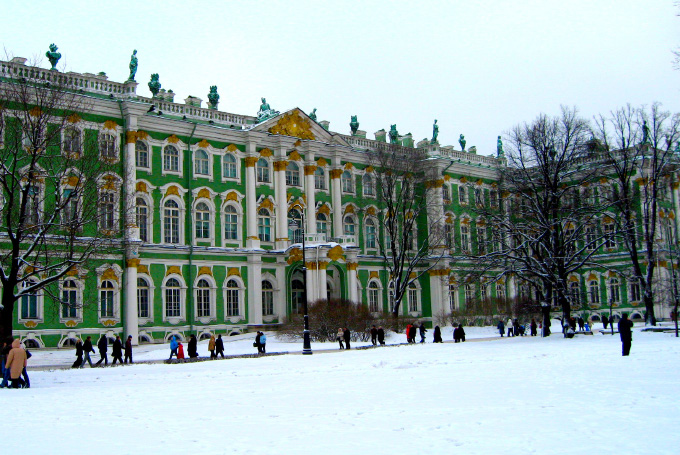 Bild: Eremitage im Winter, St. Petersburg