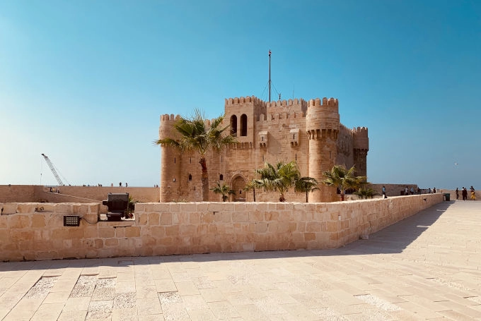 Zitadelle von Qaitbay an der Mittelmeerküste von Alexandria in Ägypten